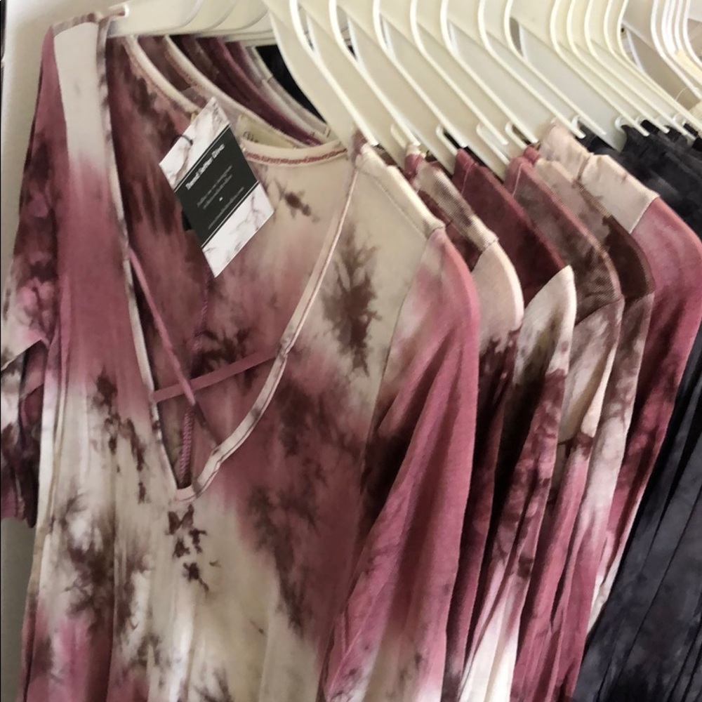 Last 1! Mauve tie dye dress - Picture 4 of 8